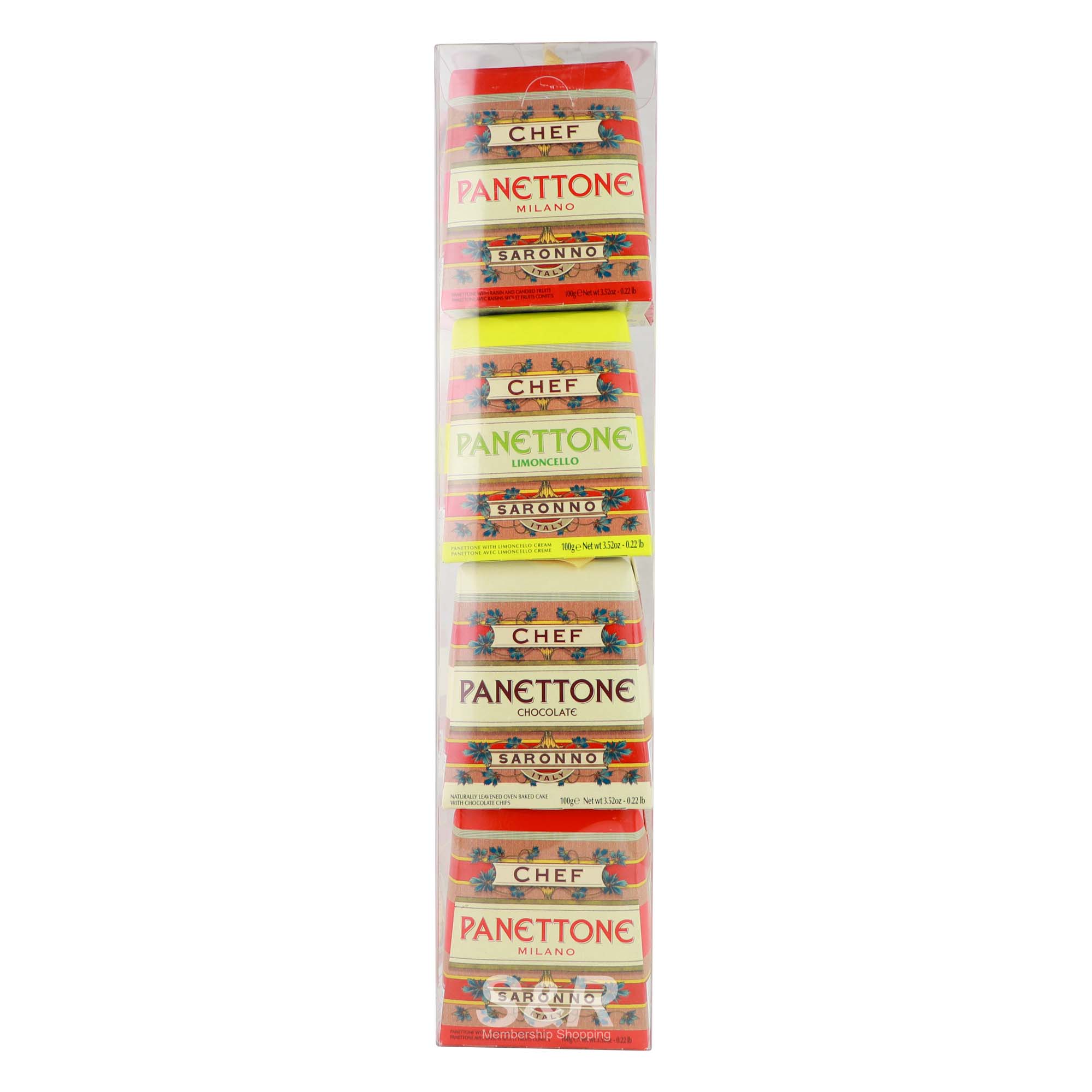 Chiostro di Saronno Chef Panettone Assorted Flavors 400g